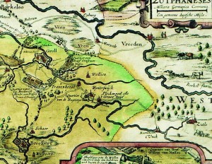 kaart kwartier van Zutphen Visscher 1627 detail